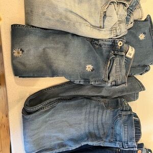 Girls size 9/10 long or 10 regular. Lot of 6 pair of pants